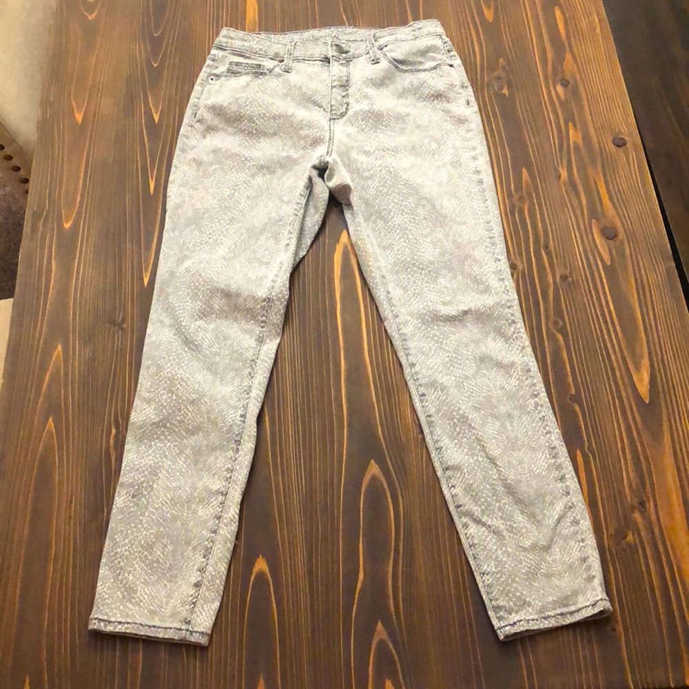 Snake Skin Print Jeans